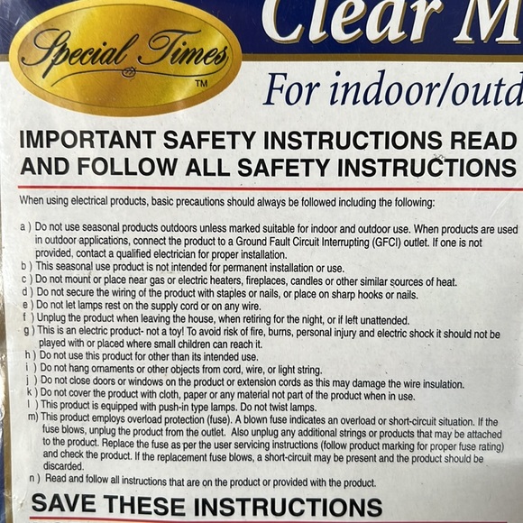 NWOT X-mas 300 Clear Mini Lights For Indoor/Outdoor Use - 3 Sets of 100 Lights - Picture 4 of 7